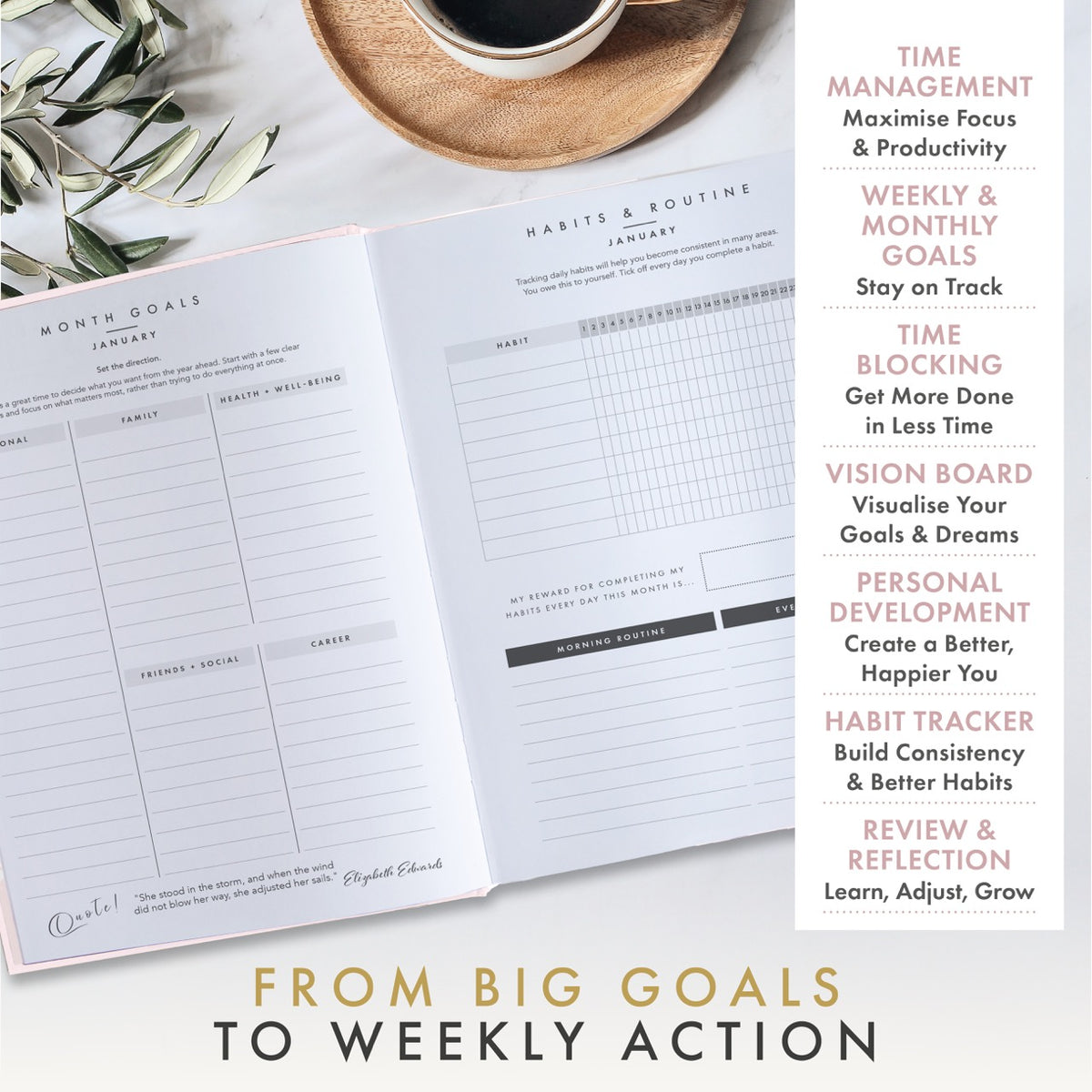 2027 Productivity Planner - SERENITY