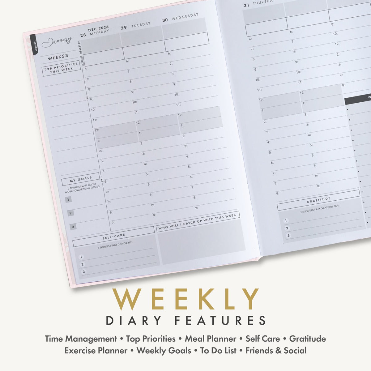 2027 Productivity Planner - SERENITY