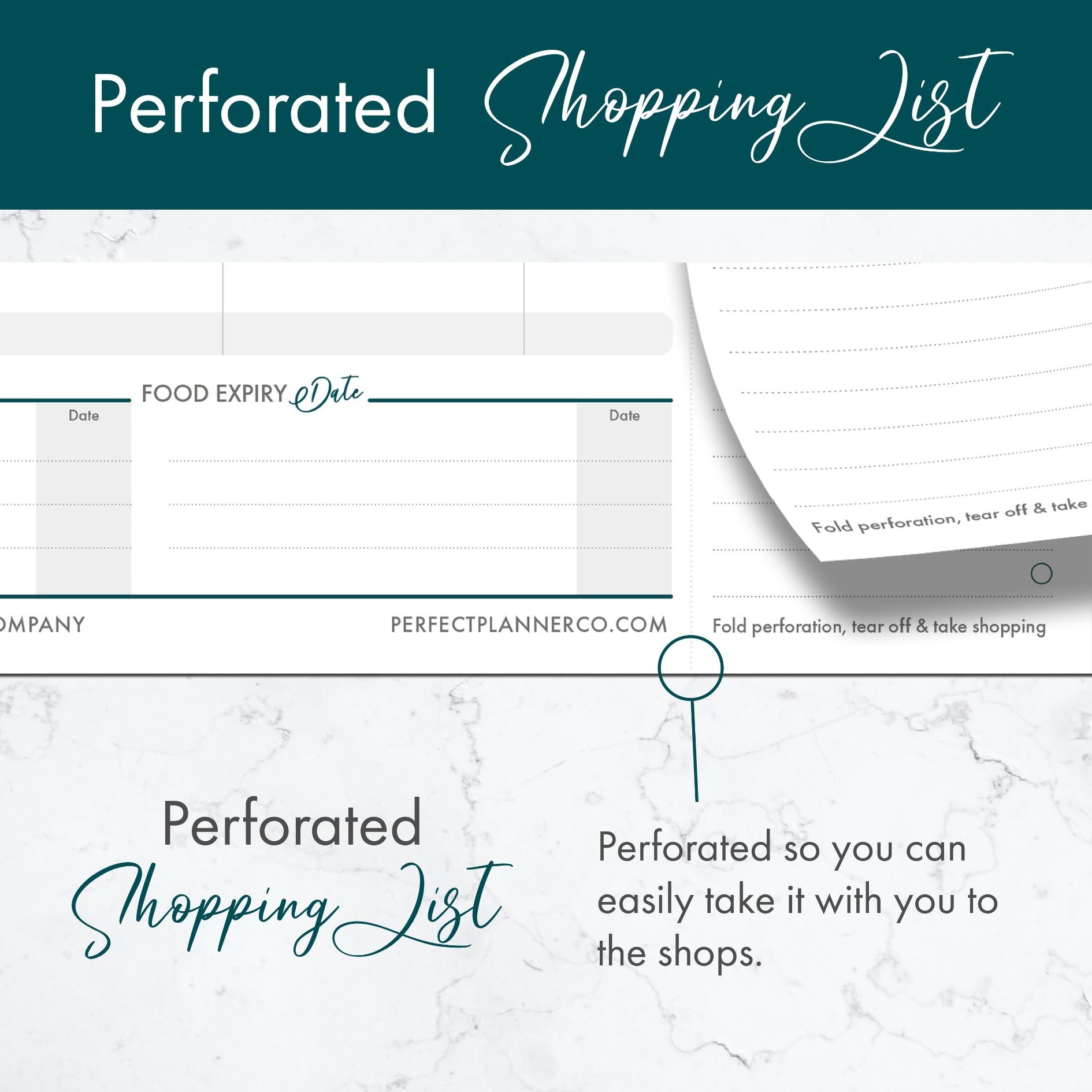 Meal Planner Magnetic Pad - Teal image 4