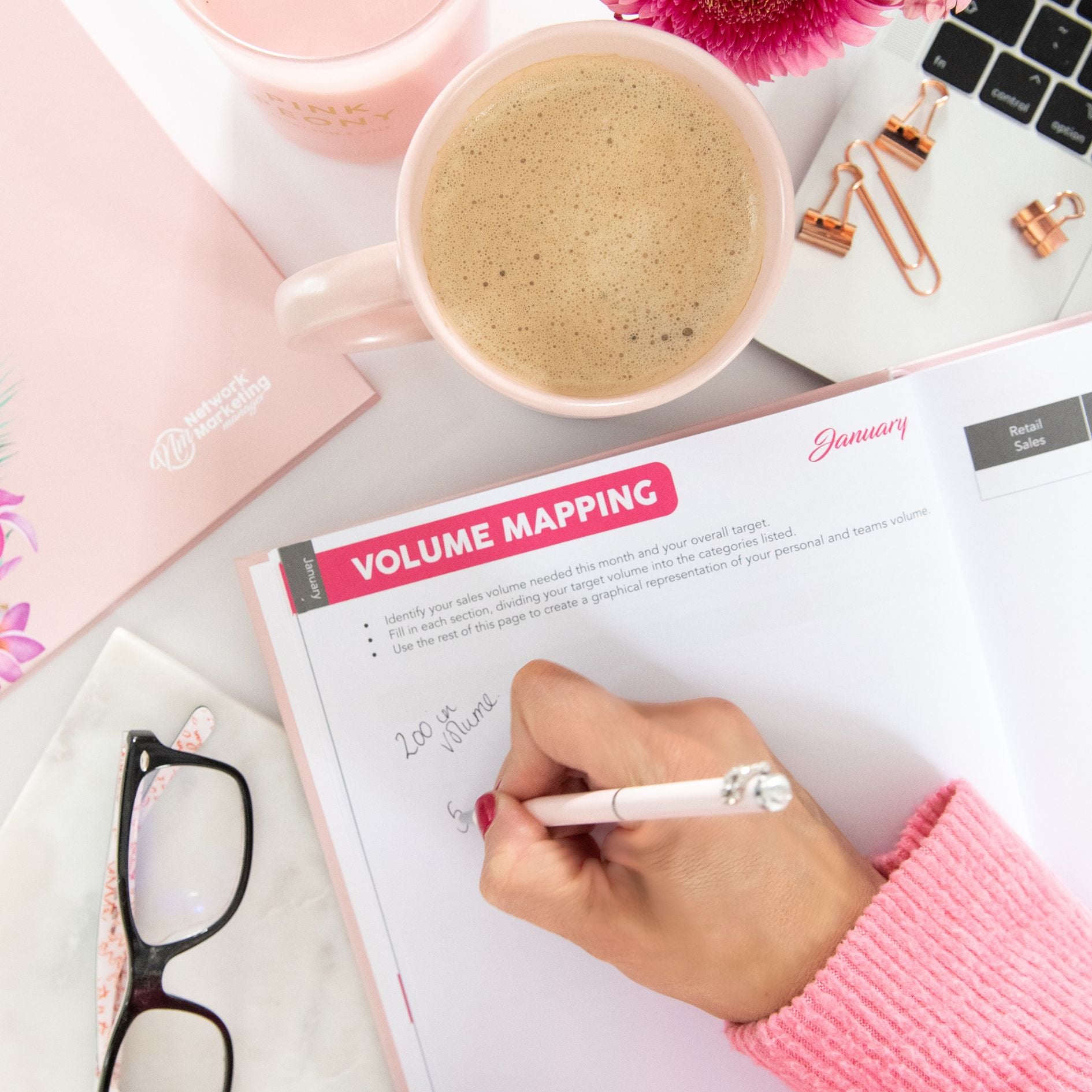 Undated 6 Month Business Planner - Pink image 4