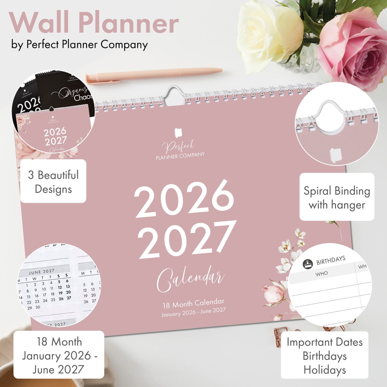 Wall Calendar 2026-2027 - Dusky image 2