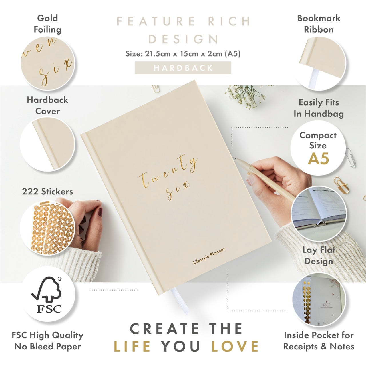 2026 Productivity & Lifestyle Planner - Stone image 4