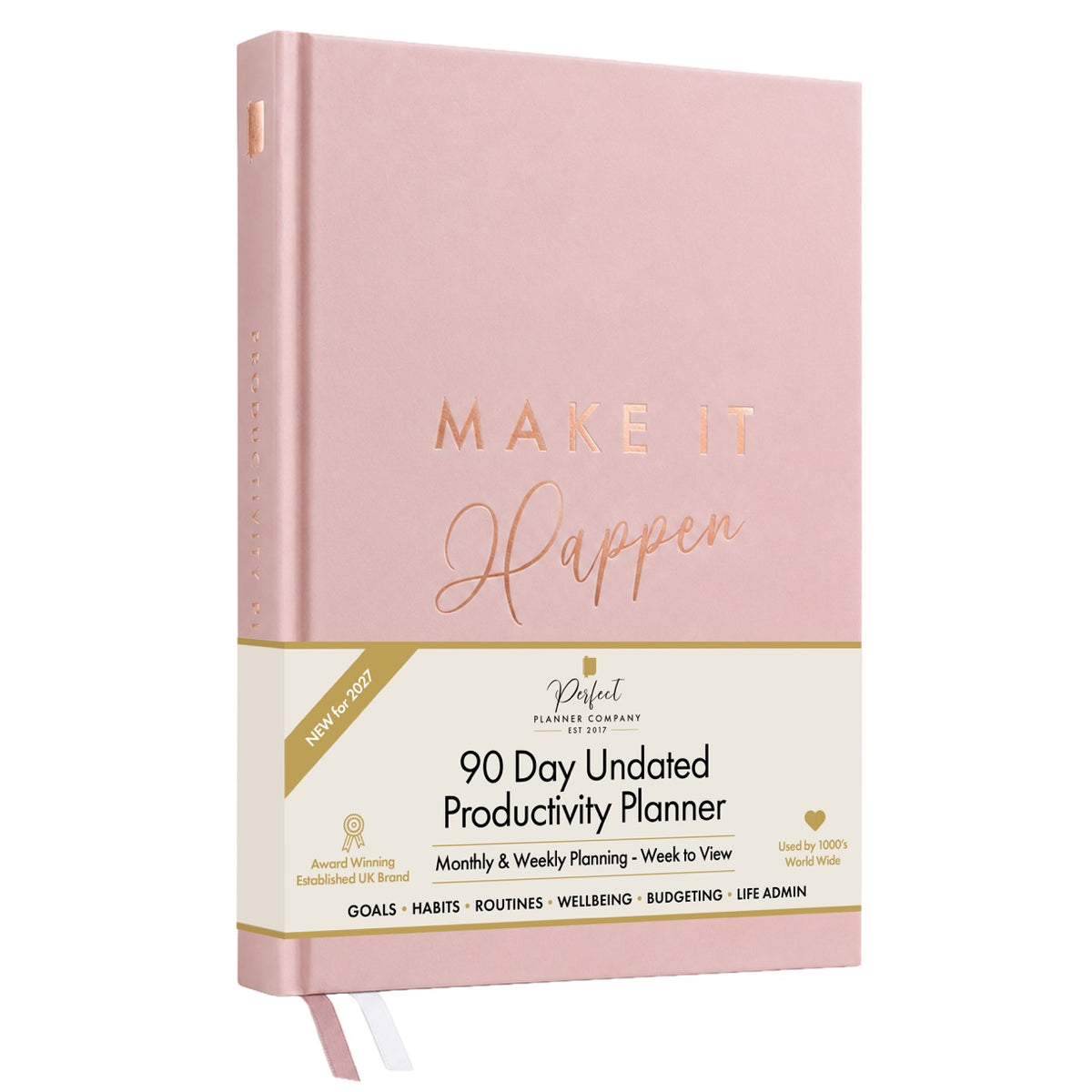 90 Day Productivity Planner - Undated - DUSKY