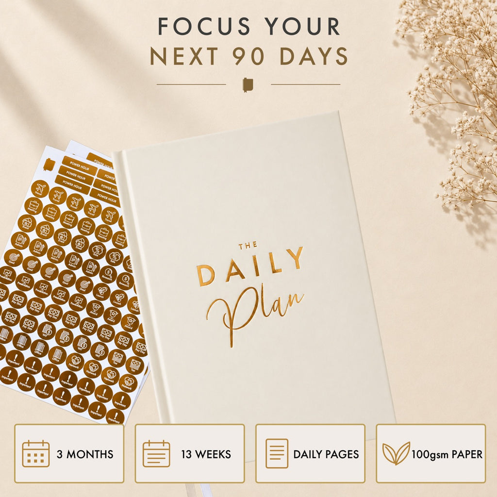 90 Day Productivity Planner - Undated - SAND