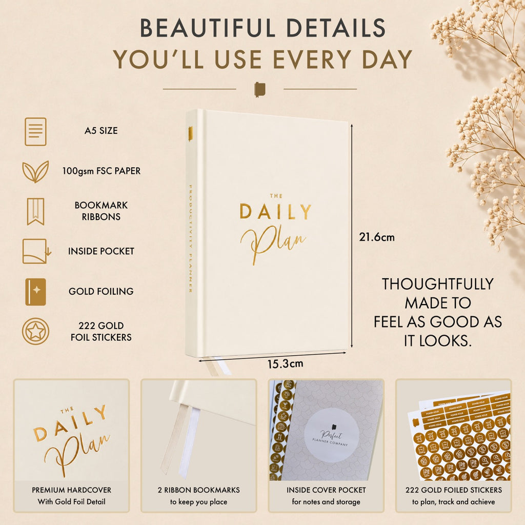 90 Day Productivity Planner - Undated - SAND