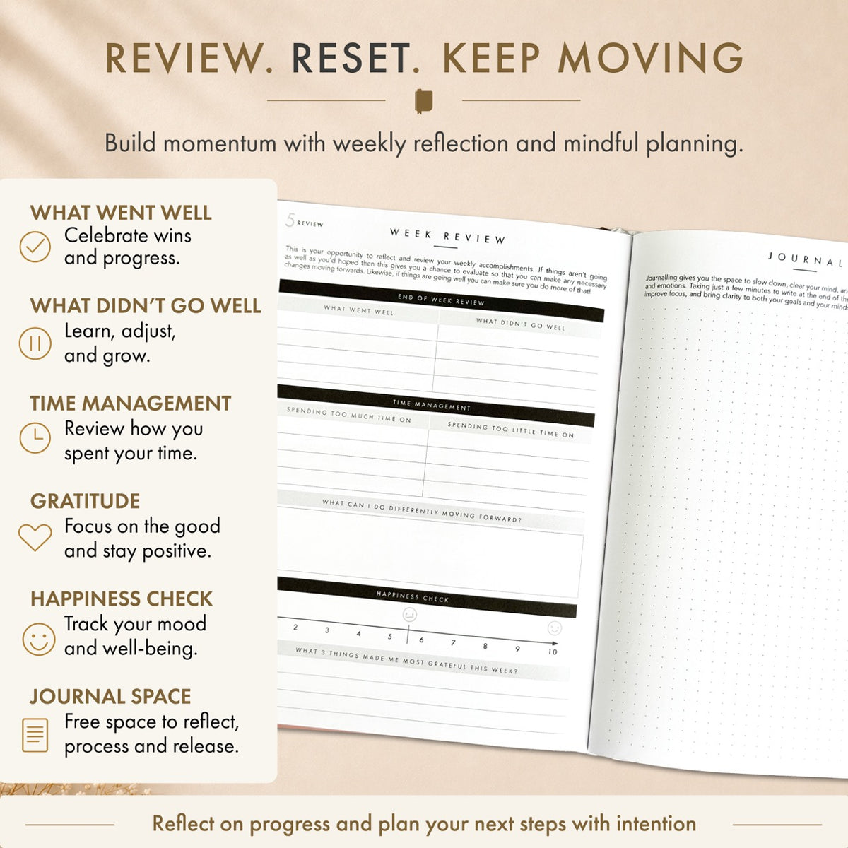 90 Day Productivity Planner - Undated - SAND