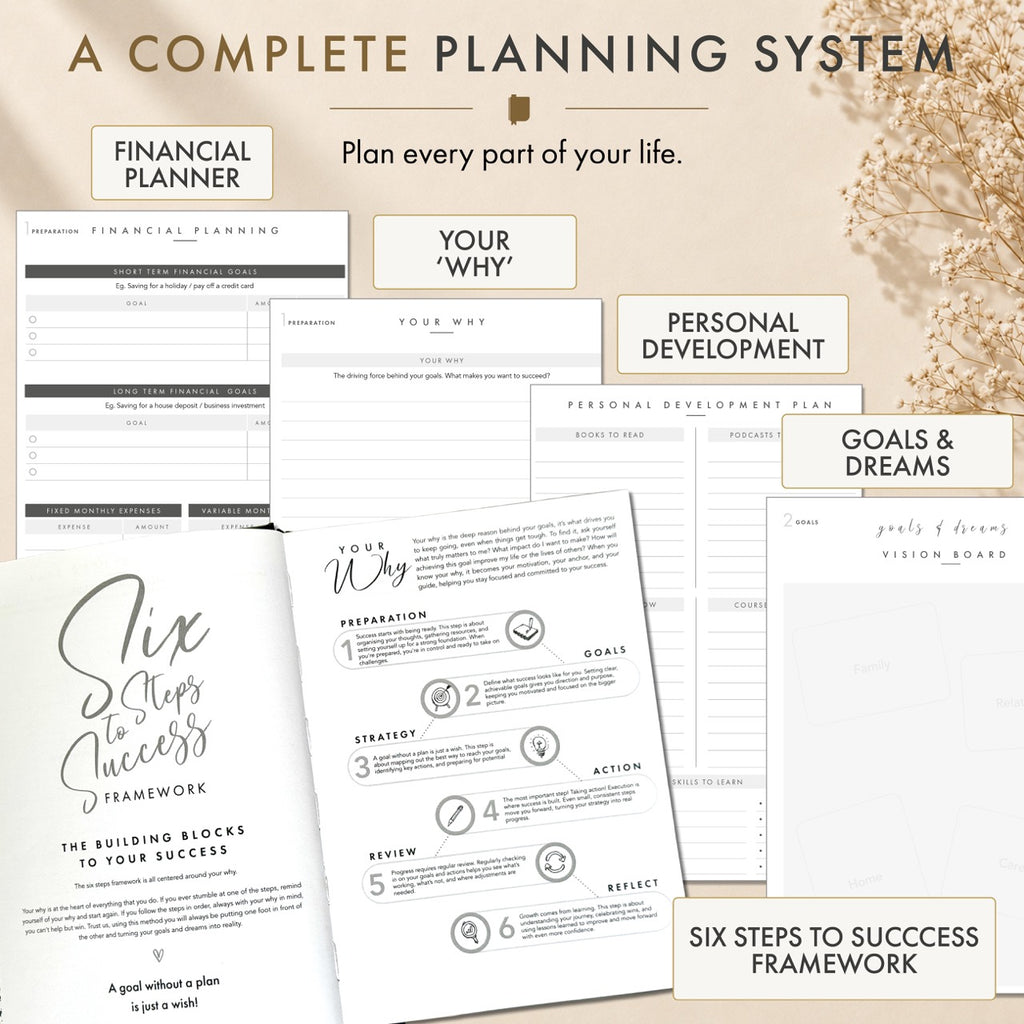 90 Day Productivity Planner - Undated - SAND