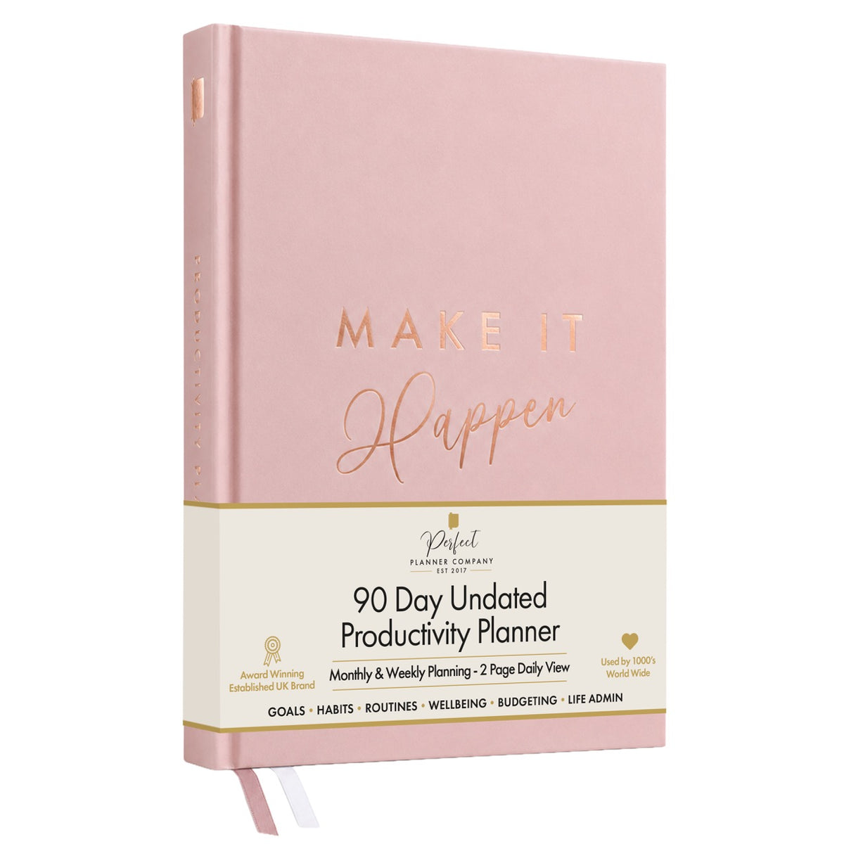 90 Day Productivity Planner - Undated - DUSKY