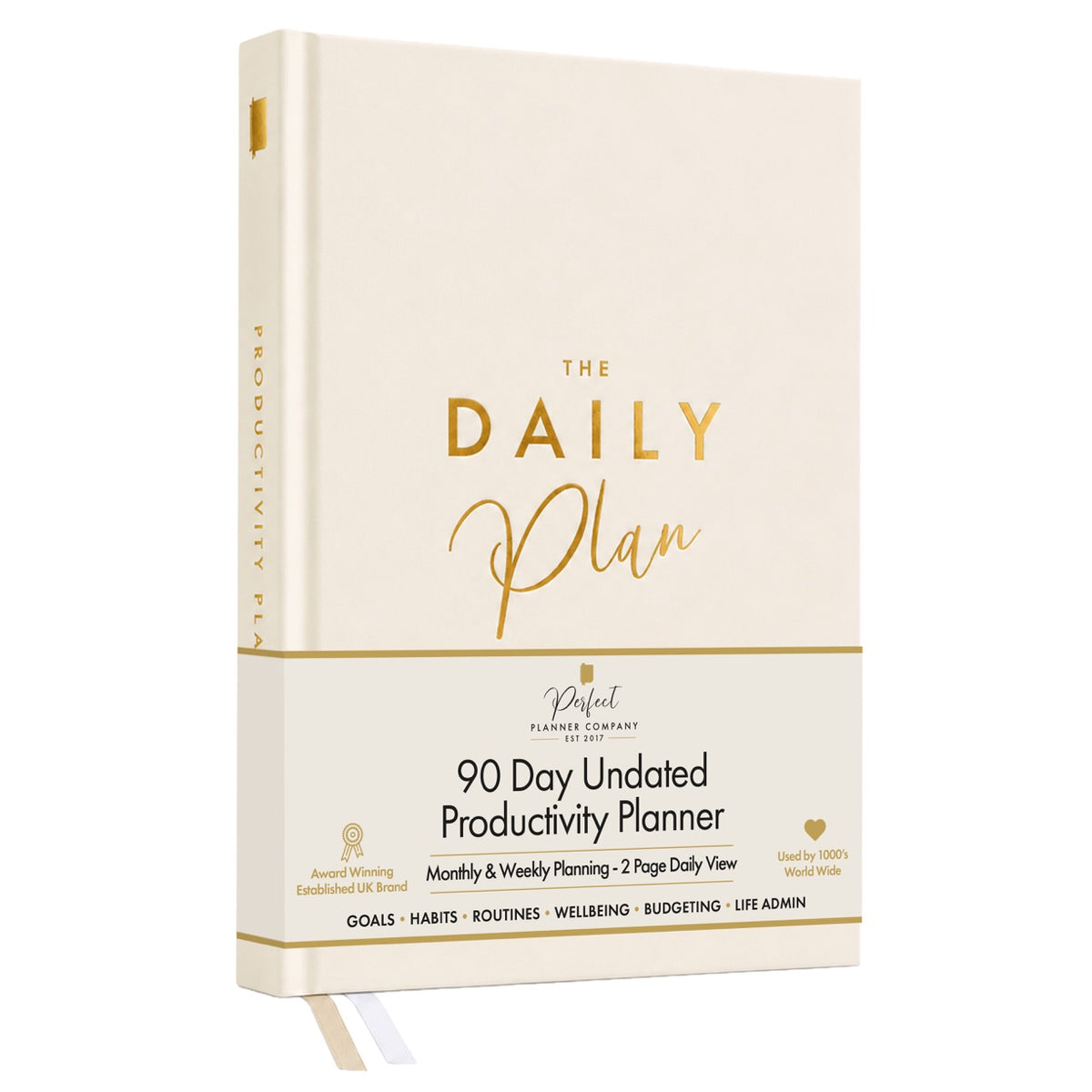 90 Day Productivity Planner - Undated - SAND