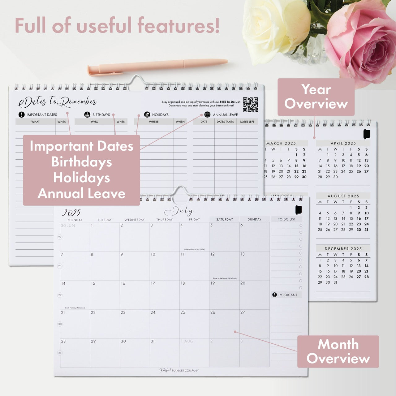 Wall Calendar 2026-2027 - Dusky image 3