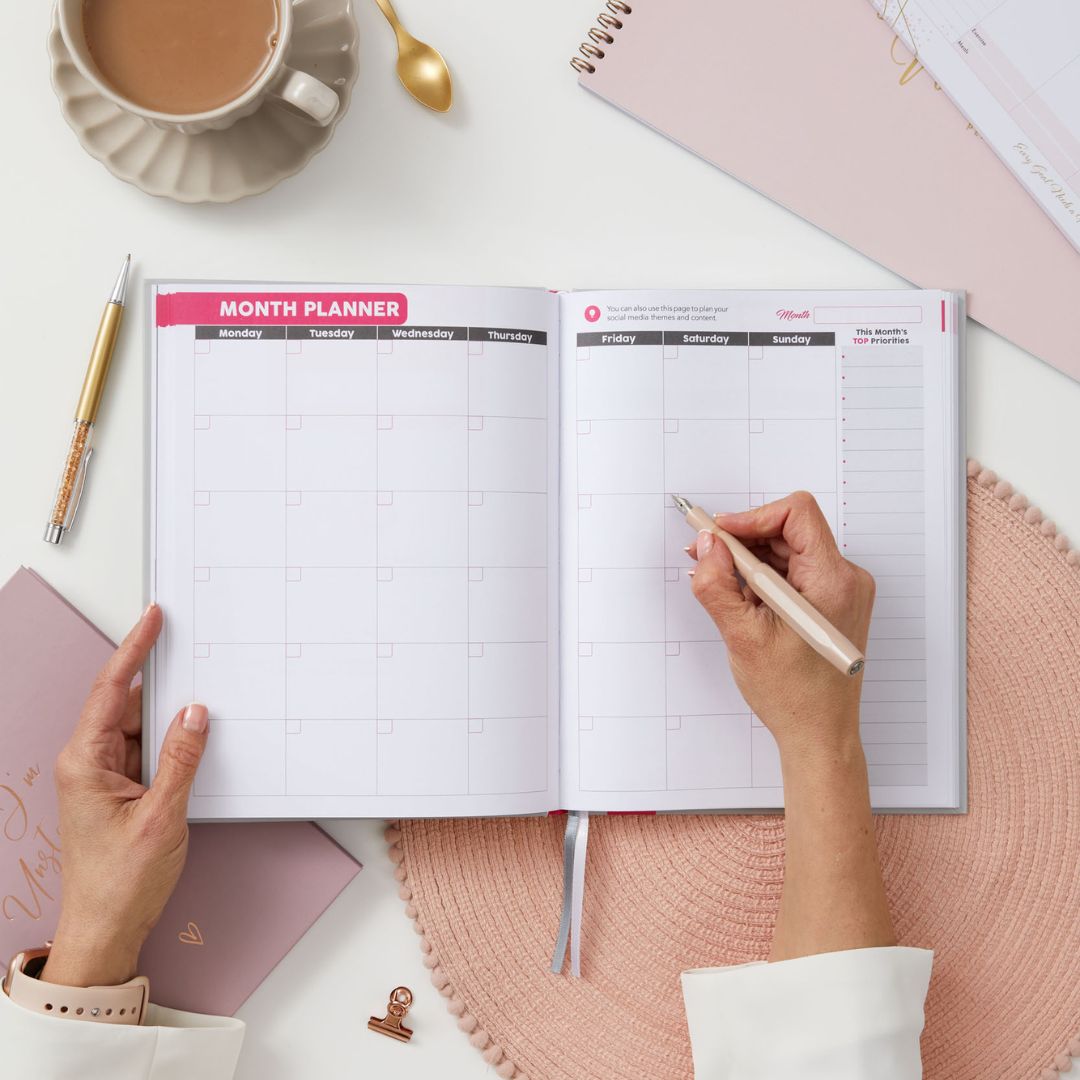 Undated 6 Month Business Planner - Pink image 1