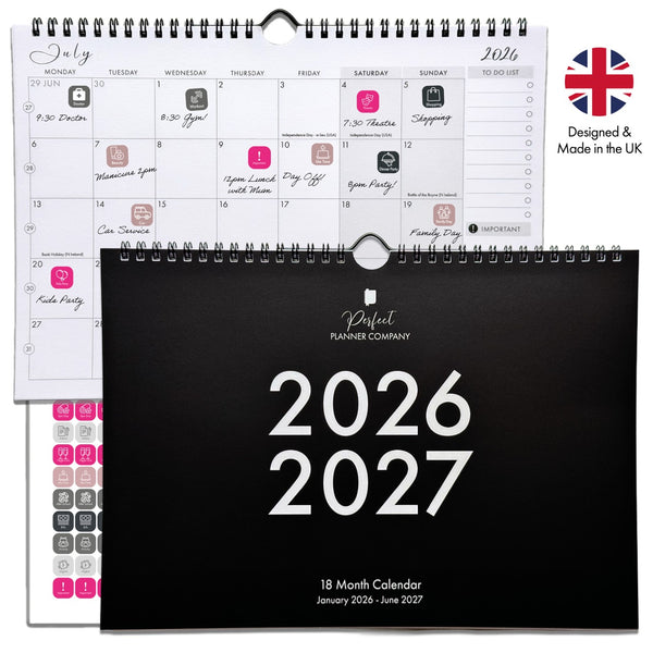 Wall Calendar 2026-2027 - Black image 0