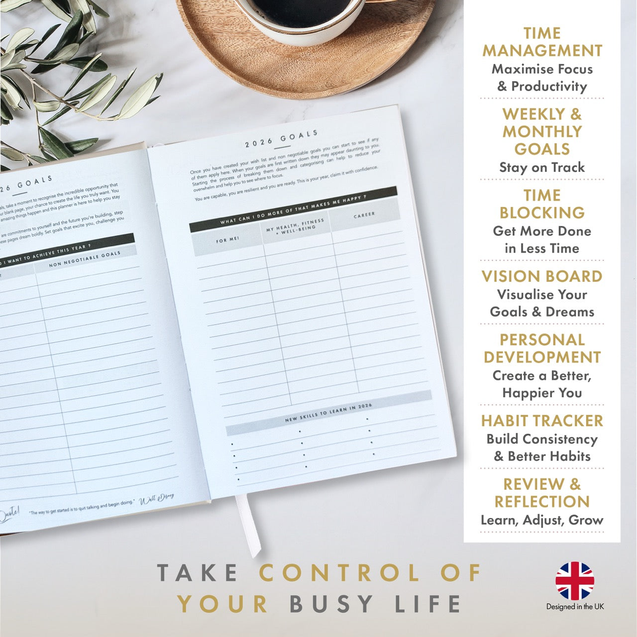 2026 Productivity & Lifestyle Planner - Stone image 3